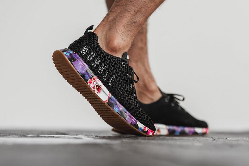 Nobull Space Floral Mesh Runner Men's Running Shoes Black | USA R1034V